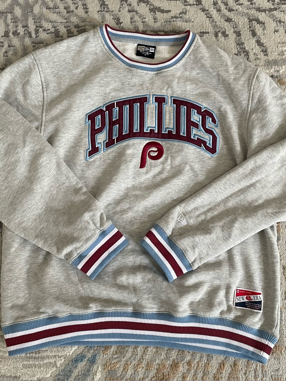 New Era Cooperstown Collection Philadelphia Phillies Crewneck Sweatshirt Mens XL